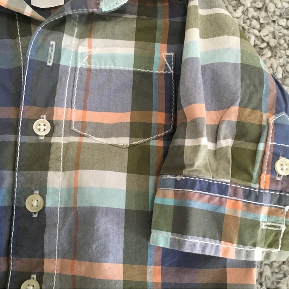 5/$25 | Carter’s | Boys Plaid Long Sleeve Button Down Shirt - Picture 5 of 5